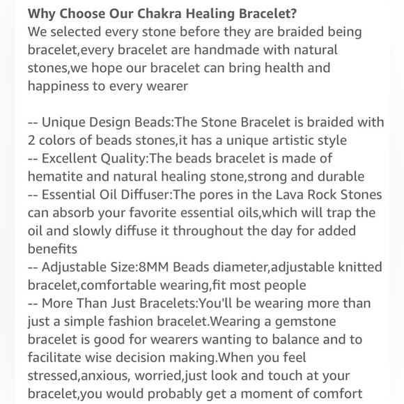 Turquoise Double Row Adjustable Chakra Healing Bracelet - Picture 9 of 9